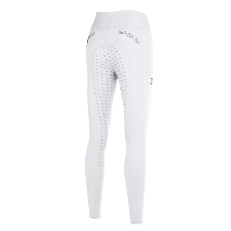 Pikeur Tiffni Ladies Full Grip Riding Tights - White-1